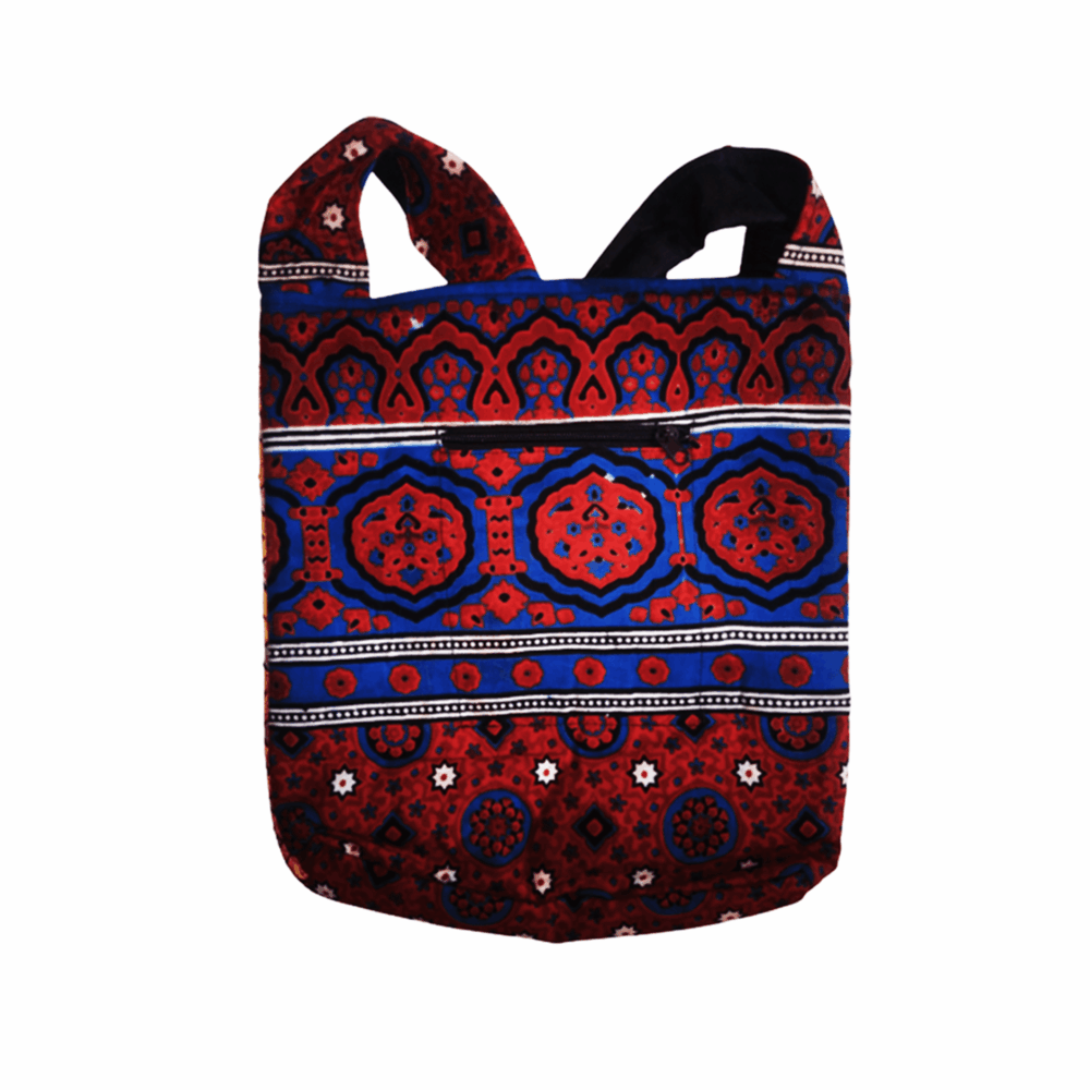 Hand Embroidered Boho Square-Shaped Shoulder Bag - Beechikki - Image 4