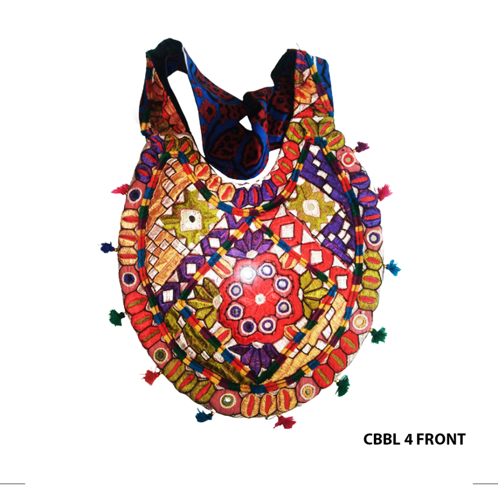 Handcrafted Banjara Oval Shaped Messenger Bag - Beechikki - Image 8