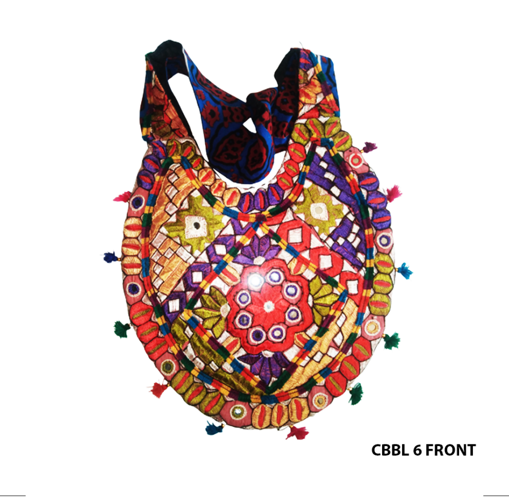 Handcrafted Banjara Oval Shaped Messenger Bag - Beechikki - Image 6