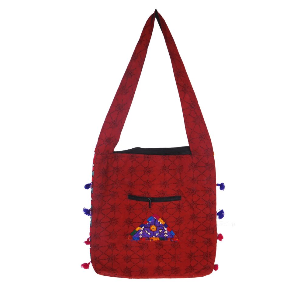 Hand Embroidered Boho Square-Shaped Shoulder Bag - Beechikki - Image 17