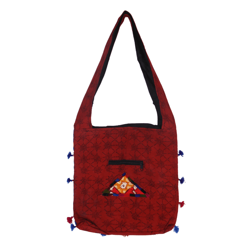 Hand Embroidered Boho Square-Shaped Shoulder Bag - Beechikki - Image 14