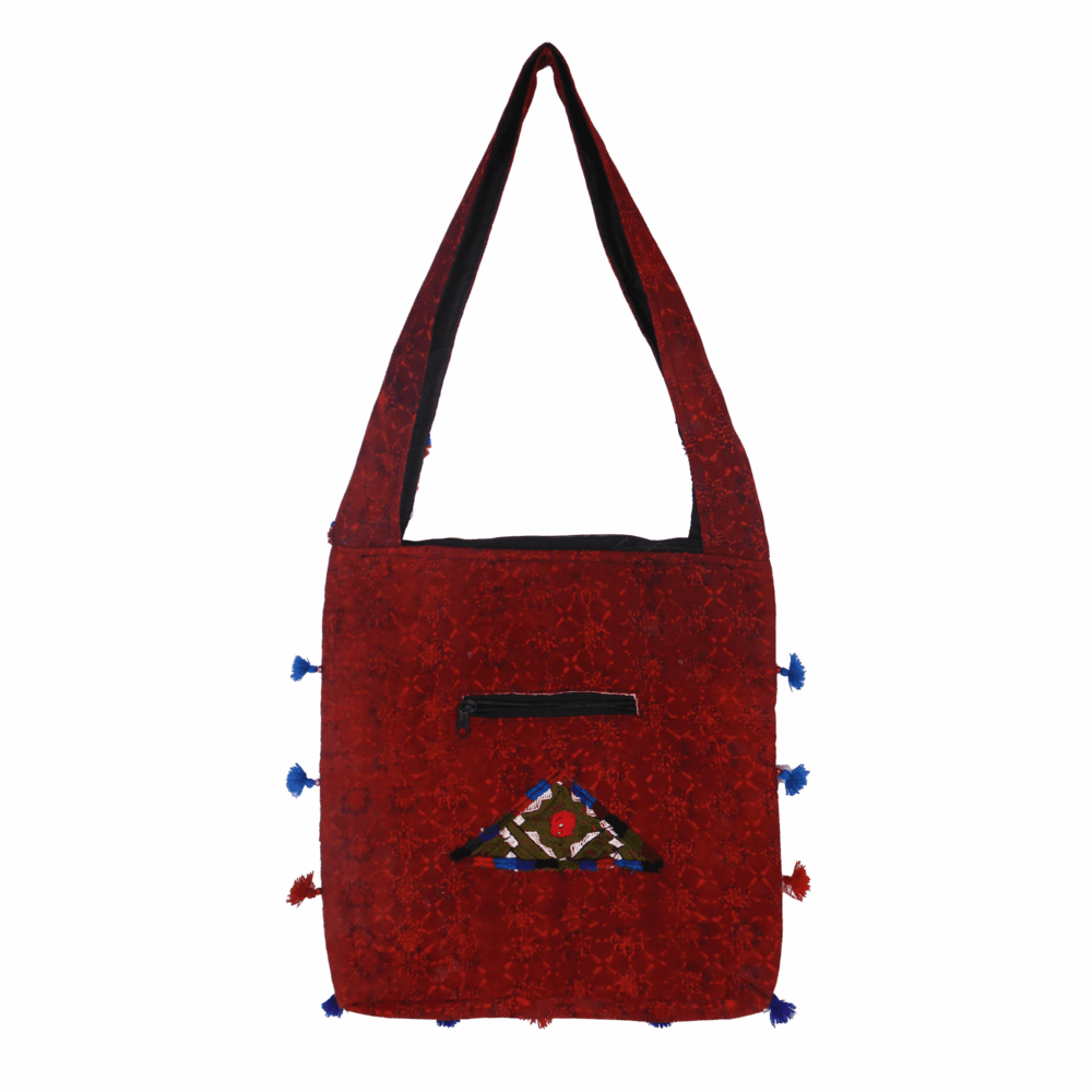 Hand Embroidered Boho Square-Shaped Shoulder Bag - Beechikki - Image 16
