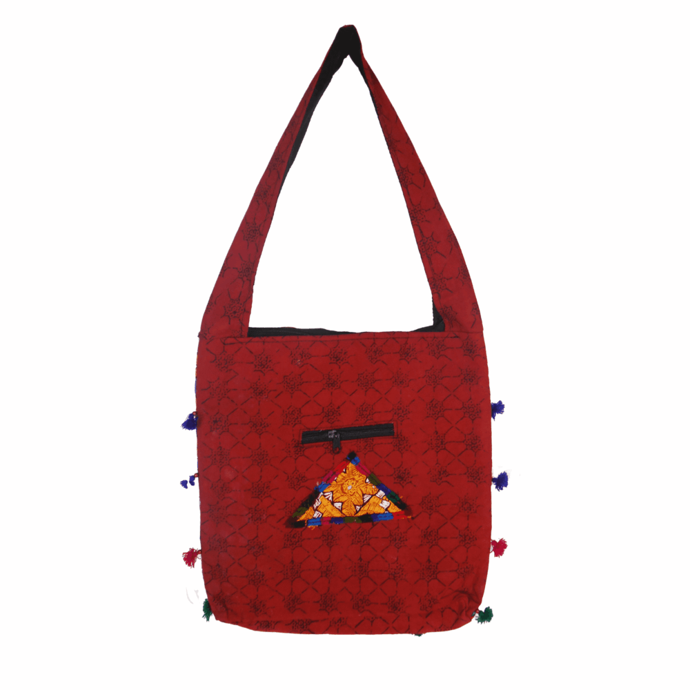 Hand Embroidered Boho Square-Shaped Shoulder Bag - Beechikki - Image 11