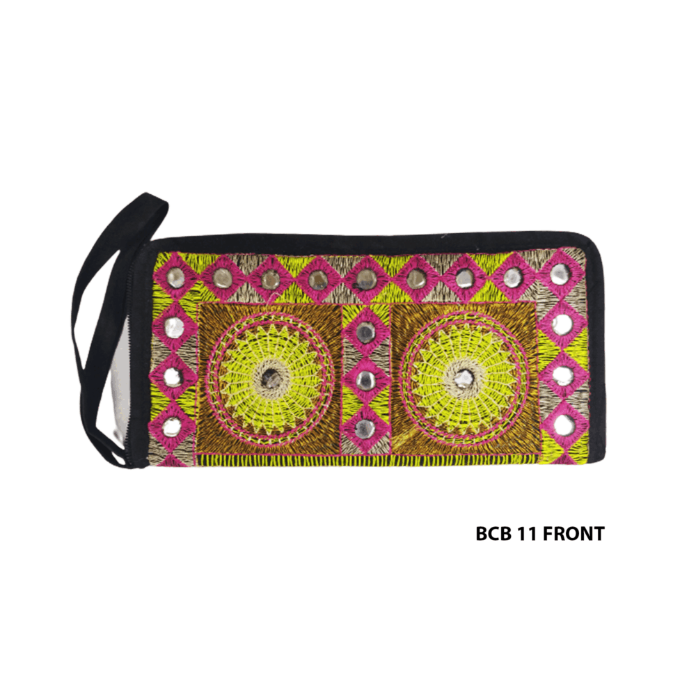 Handmade Embroidered Boho Wristlet Clutch - Beechikki - Image 23