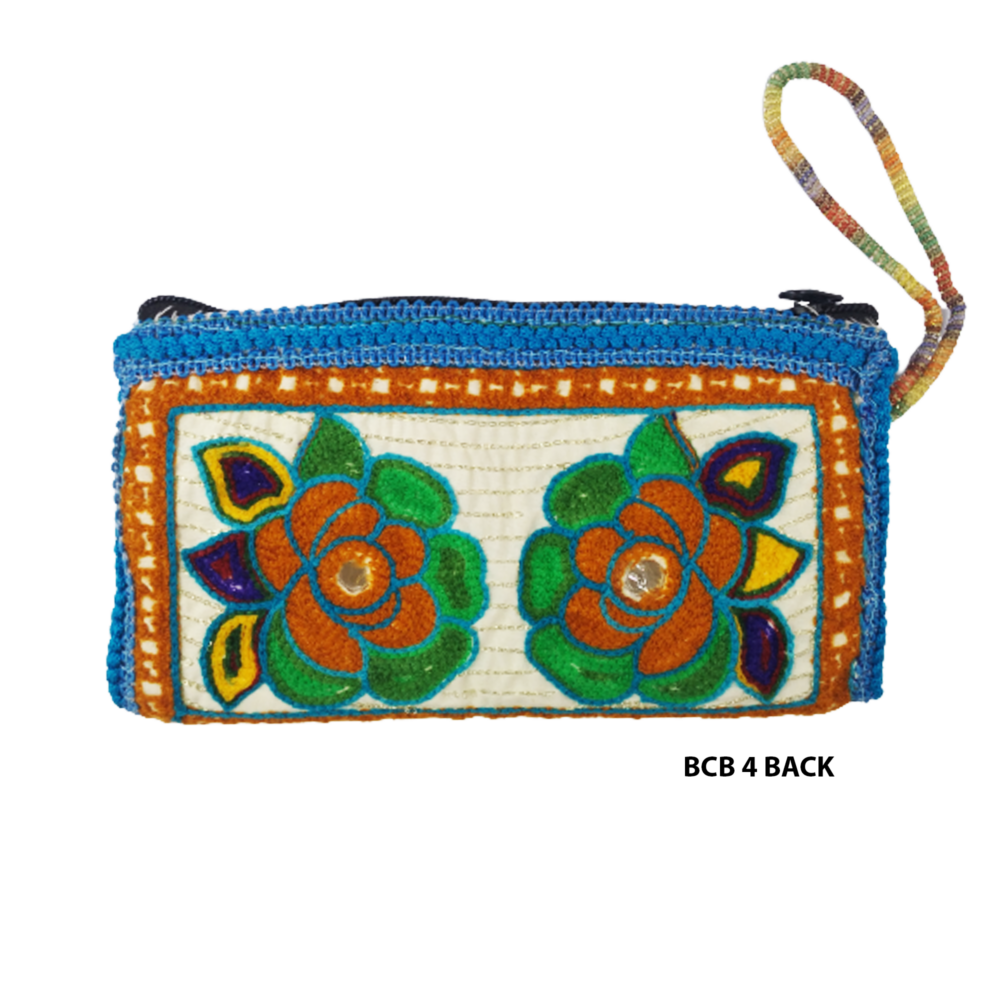 Handmade Embroidered Boho Wristlet Clutch - Beechikki - Image 8