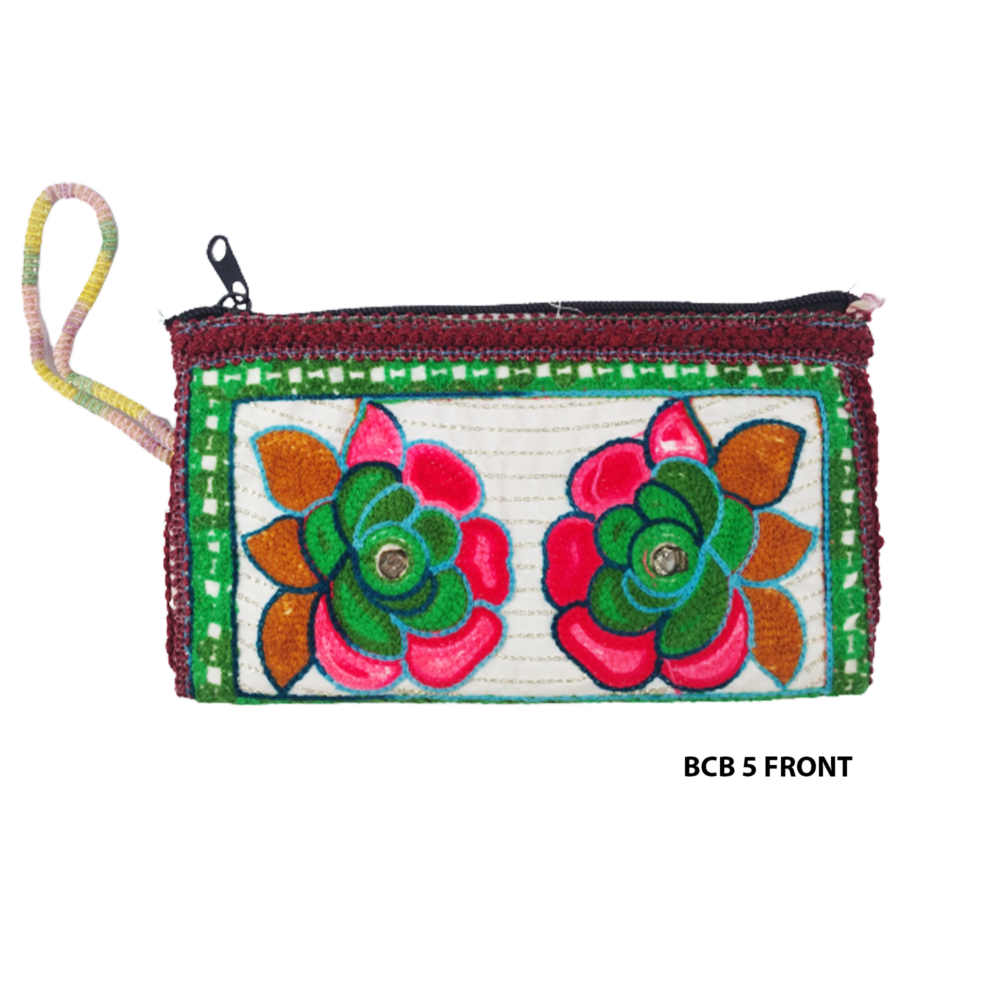 Handmade Embroidered Boho Wristlet Clutch - Beechikki - Image 11