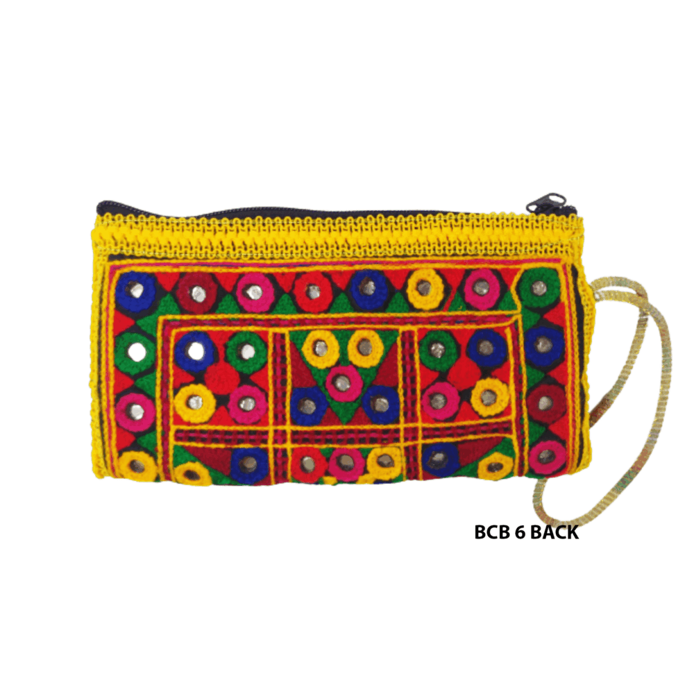 Handmade Embroidered Boho Wristlet Clutch - Beechikki - Image 12