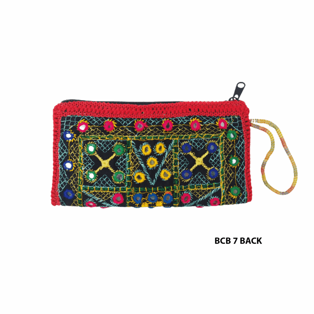Handmade Embroidered Boho Wristlet Clutch - Beechikki - Image 14