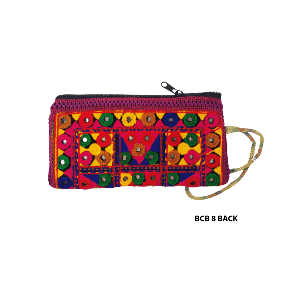 Handmade Embroidered Boho Wristlet Clutch - Beechikki - Image 16