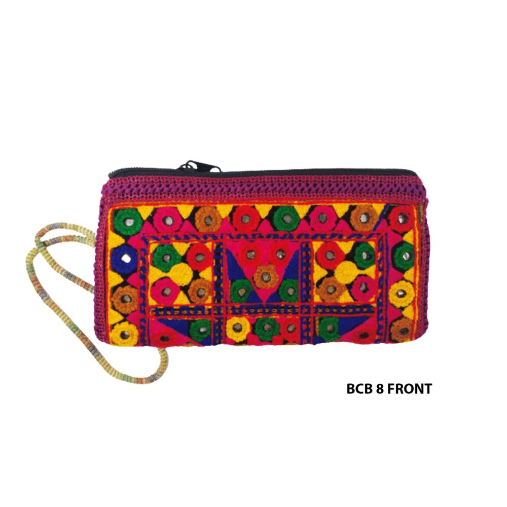 Handmade Embroidered Boho Wristlet Clutch - Beechikki - Image 17
