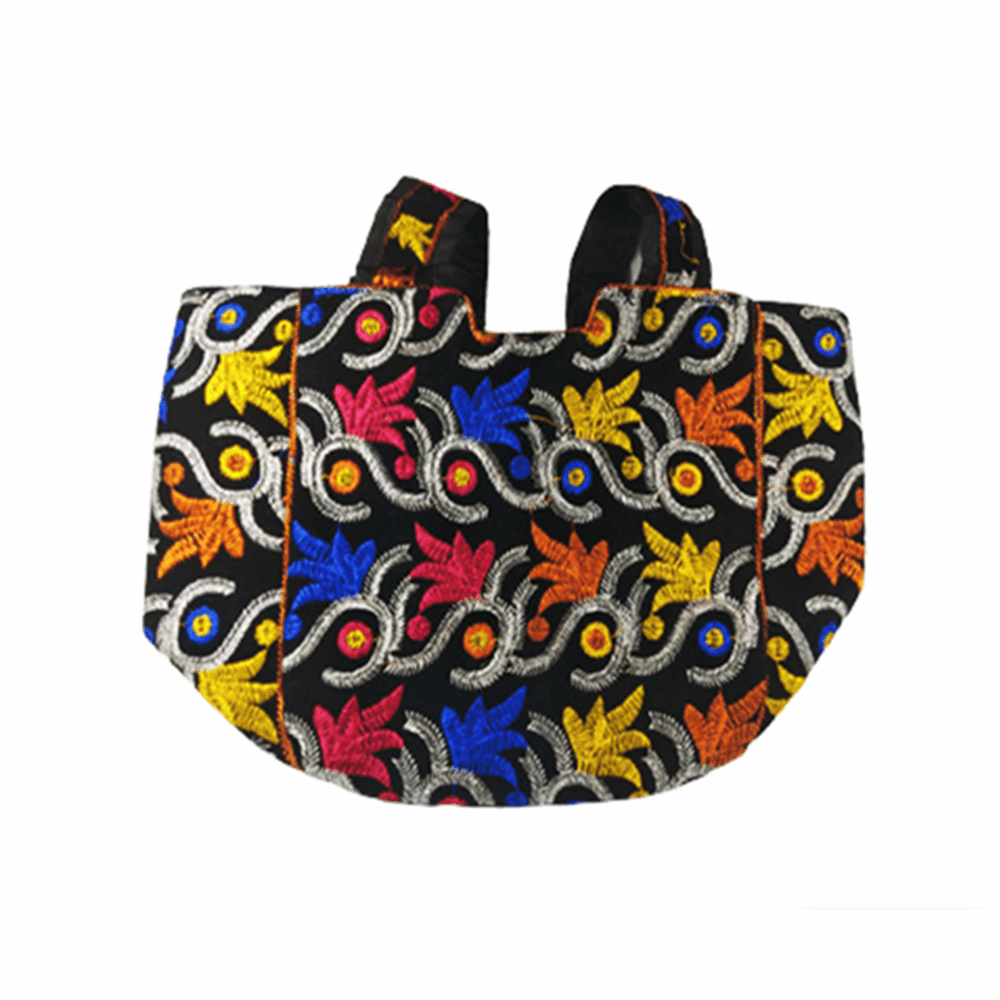 Hand Embroidered Boho Shoulder Tote - Beechikki - Image 9