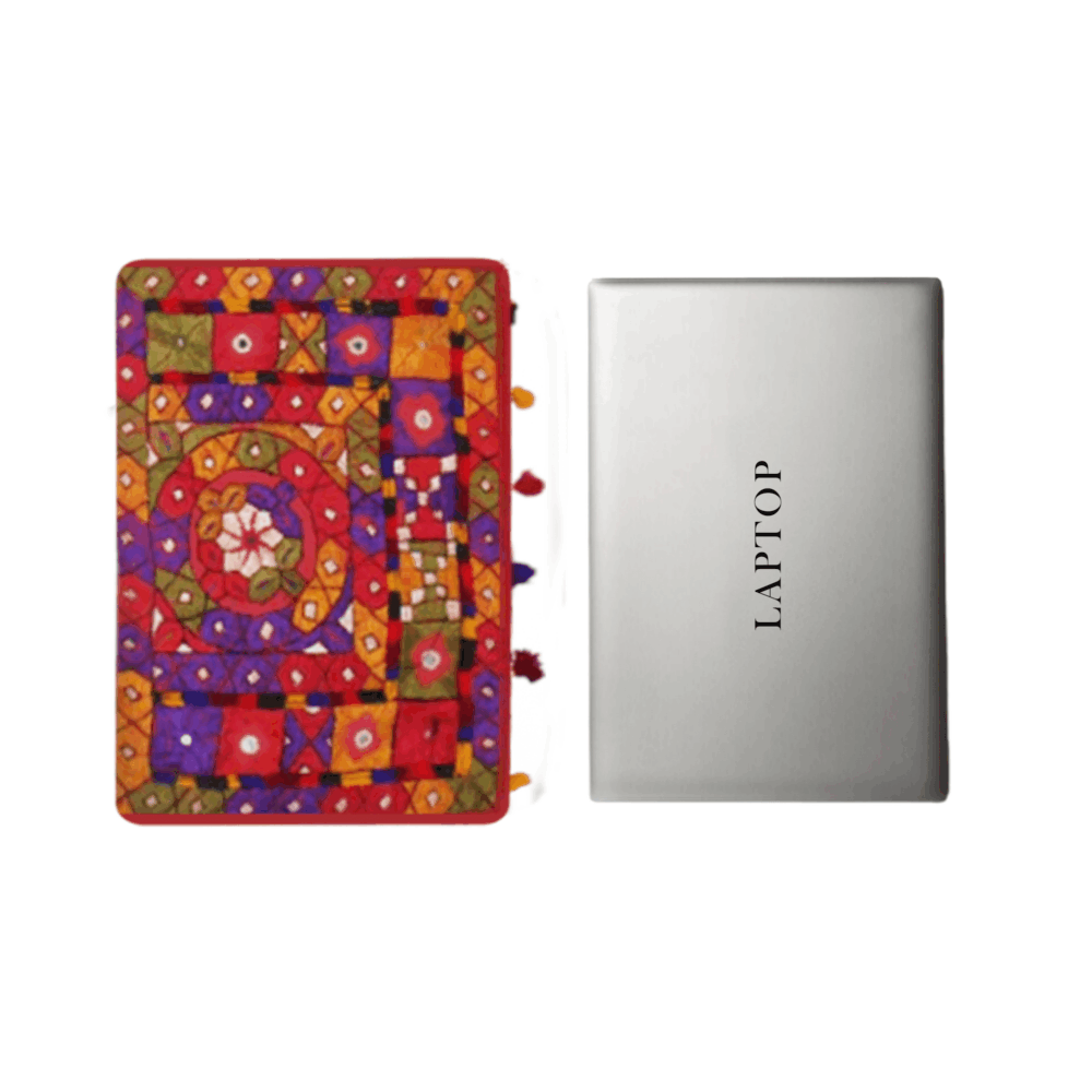 Handcrafted Ethnic Banjara Laptop Bag - Beechikki - Image 7