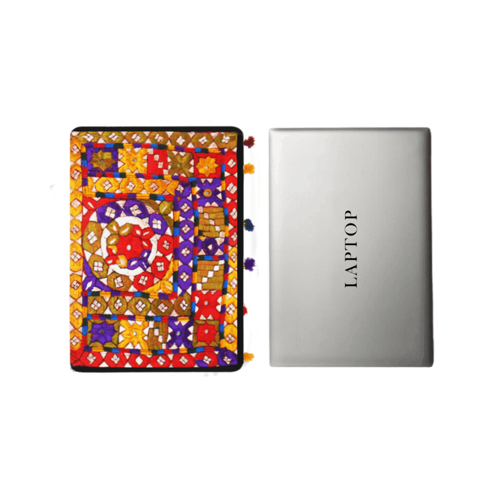 Handcrafted Ethnic Banjara Laptop Bag - Beechikki - Image 4