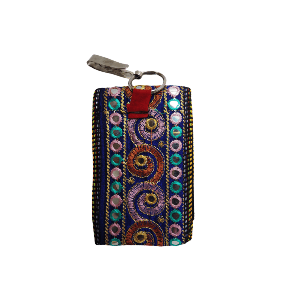 Handmade Embroidered Mobile Pouch - Beechikki - Image 7
