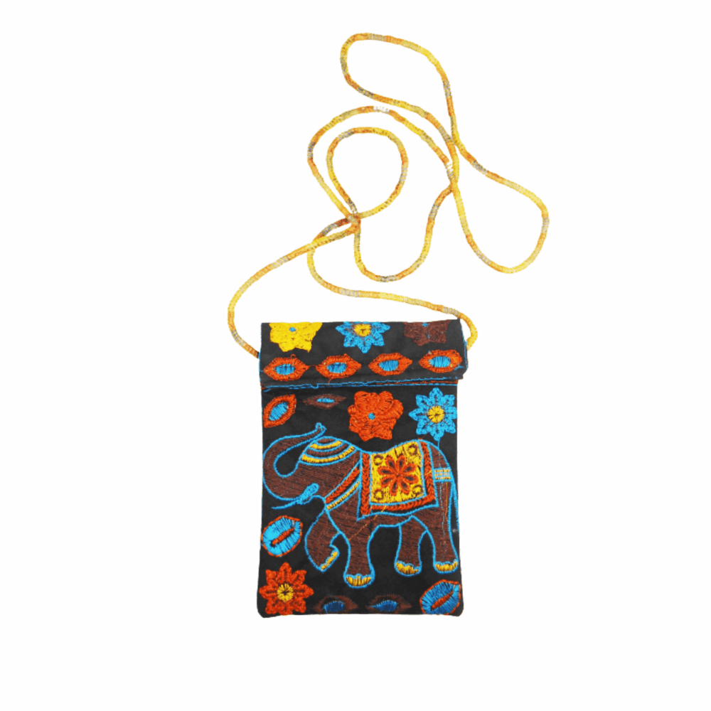 Embroidered Boho Phone Crossbody Pouch - Beechikki - Image 6