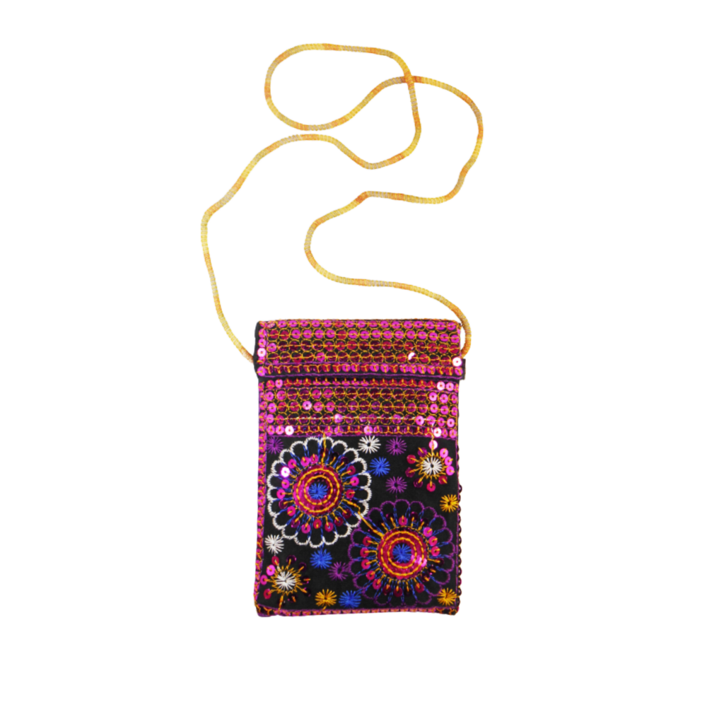 Embroidered Boho Phone Crossbody Pouch - Beechikki - Image 8