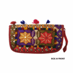Handmade Embroidered Boho Wristlet Clutch - Beechikki - Image 11