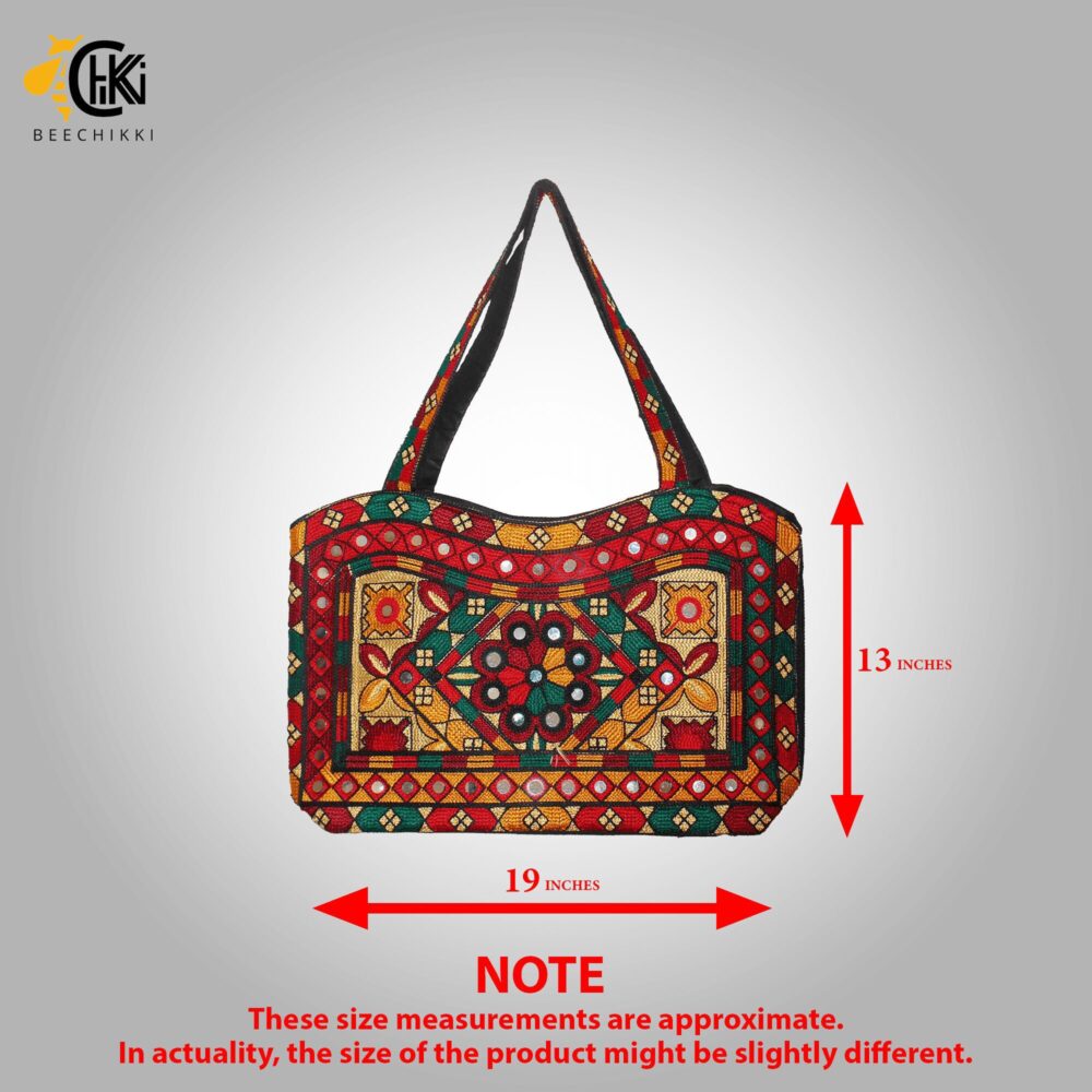 Handmade Embroidered Boho Tote Bag - Beechikki - Image 3