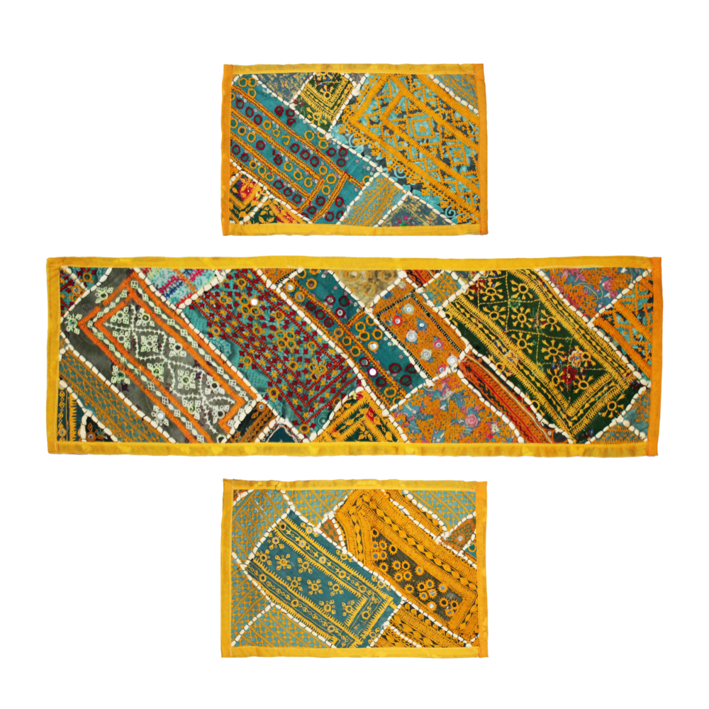 TABLE CLOTH, HANDEMADE TABLE RUNNERS, TABLE MAT - Ethnic Elegance with Decorative and Colorful Table Runners - Image 10