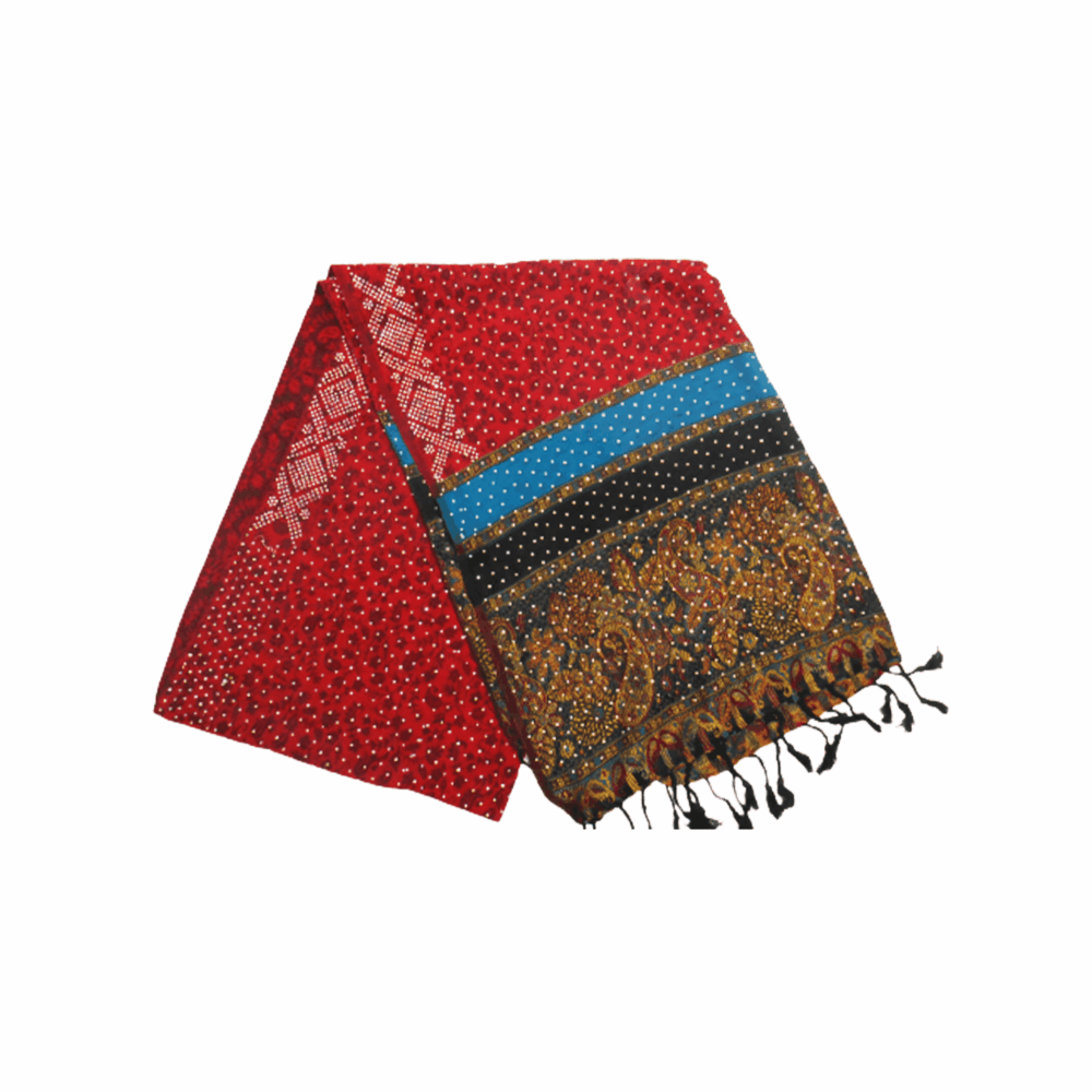 Embroidered Crystal Paisley Shawl (Mixed Fabric) - Beechikki - Image 5
