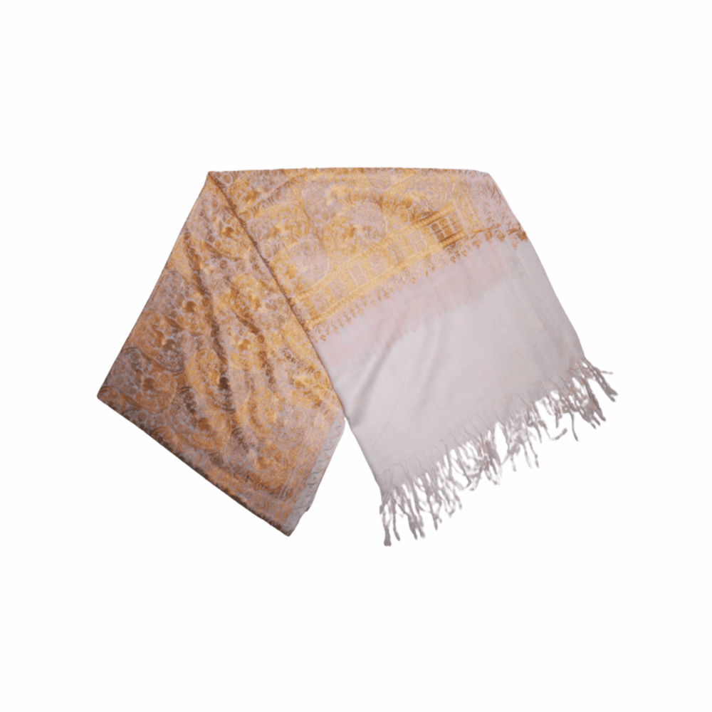 Woolen Jacquard Brocade Border Shawl - Beechikki - Image 5