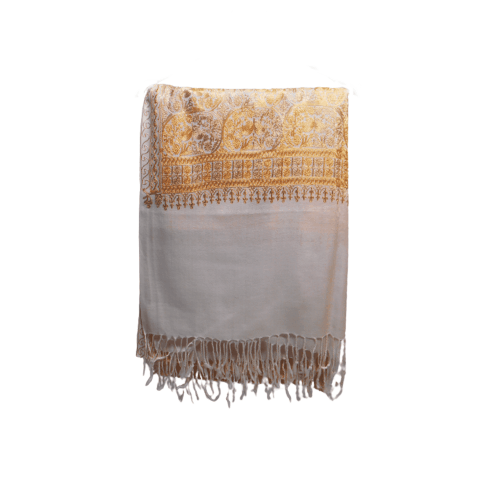 Woolen Jacquard Brocade Border Shawl - Beechikki - Image 7