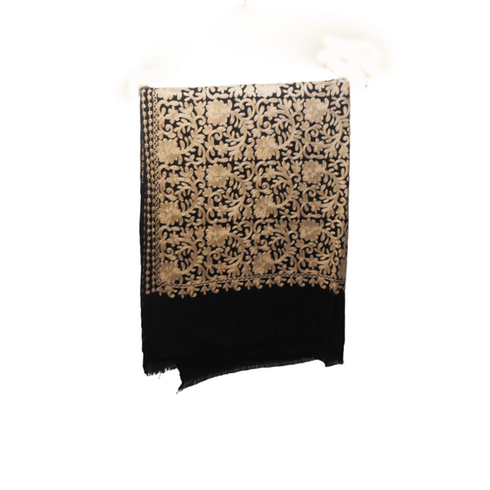 Embroidered Cotton Shawl With Tassels - Beechikki - Image 13