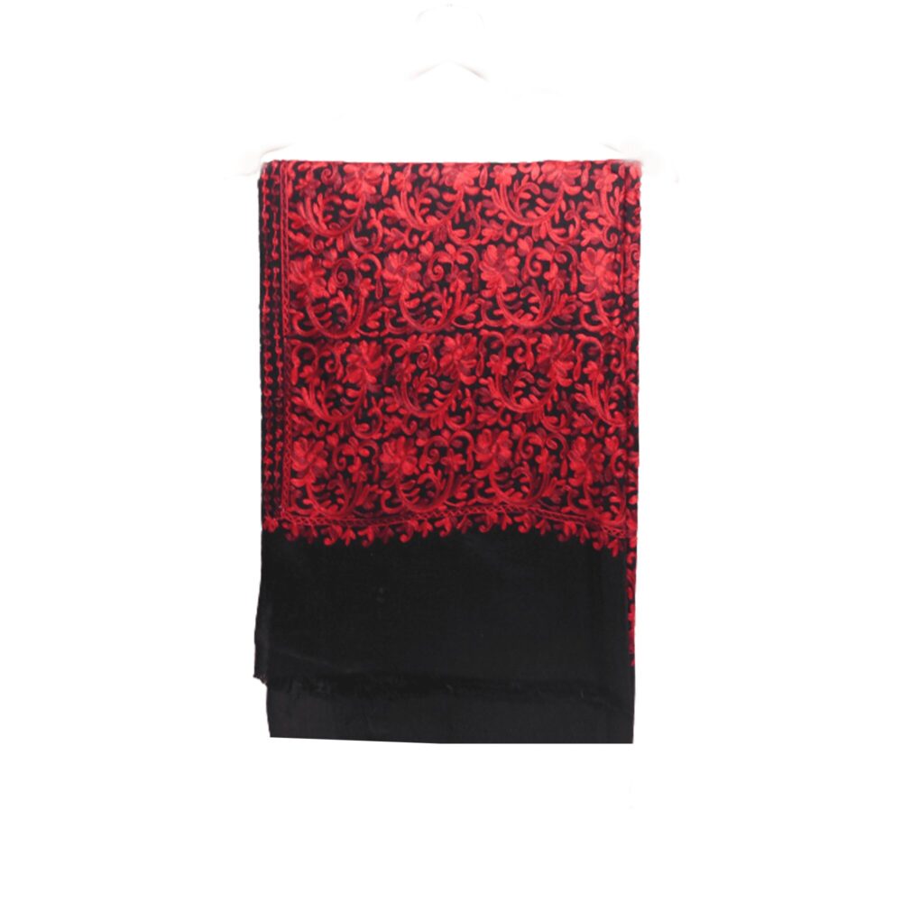 Embroidered Cotton Shawl With Tassels - Beechikki - Image 19