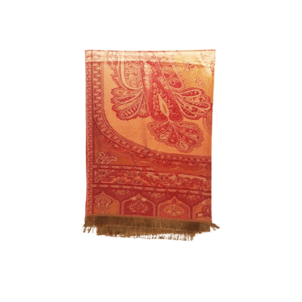 Reversible Paisley Shawl with Tassels - Beechikki - Image 7