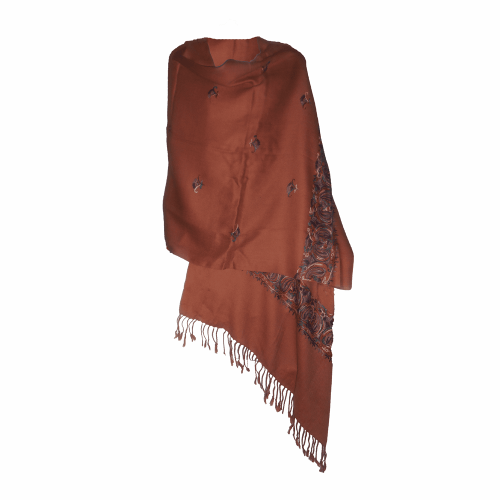 Embroidered Soft Cotton Shawl Wrap - Beechikki - Image 3