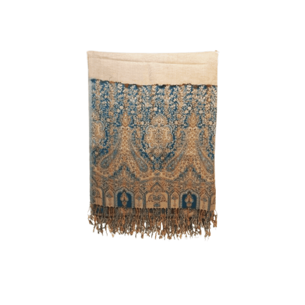 Reversible Paisley Jamawar Shawl Wrap - Beechikki - Image 4