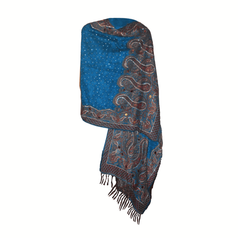 Banarasi Embellished Beaded Shawl - Beechikki - Image 9