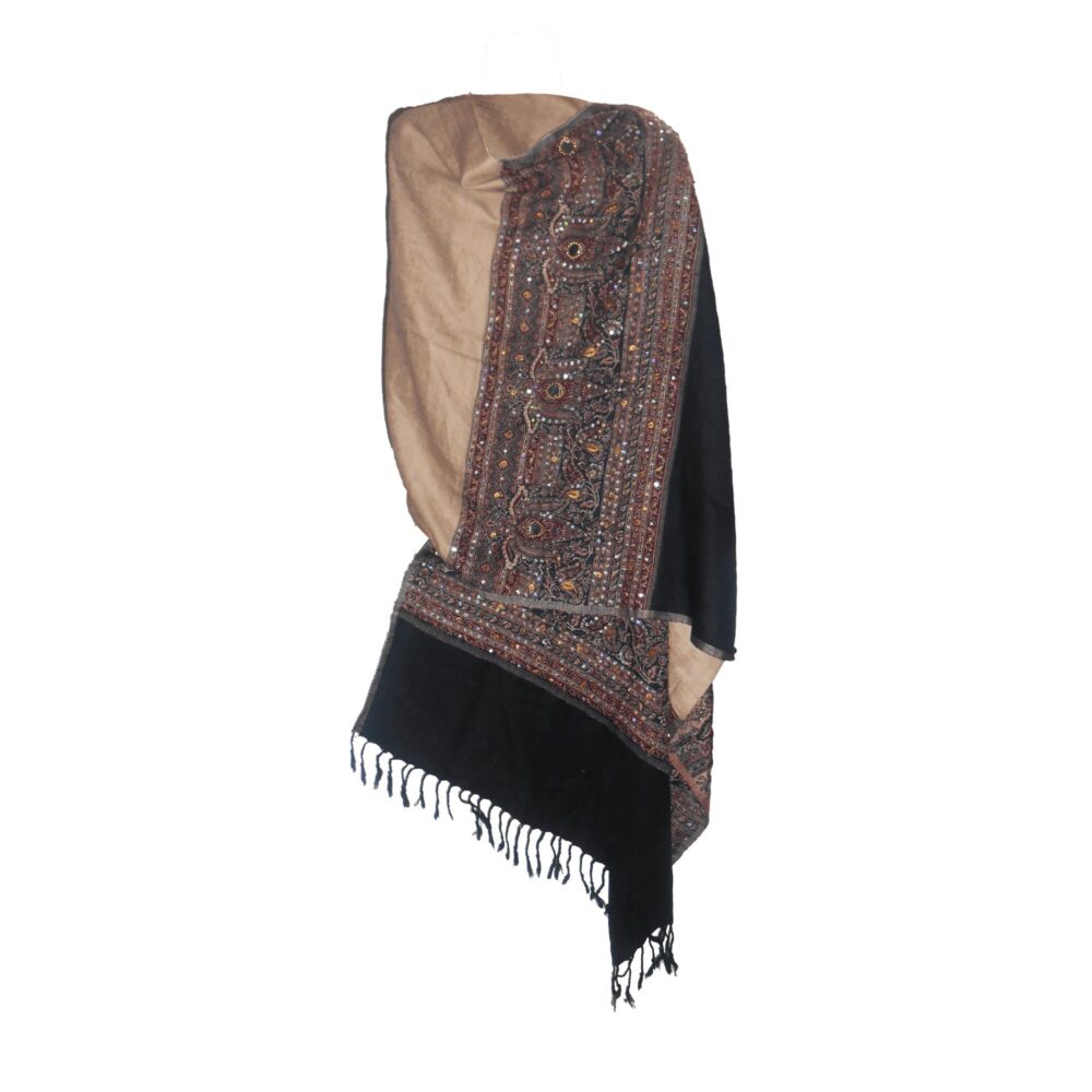 Beadwork Cashmere-Style Blend Shawl - Beechikki - Image 3