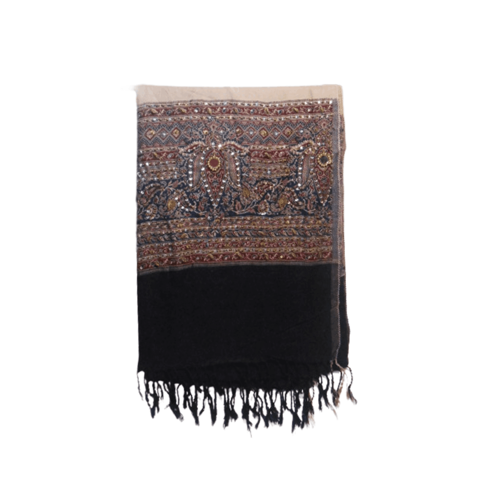 Beadwork Cashmere-Style Blend Shawl - Beechikki - Image 4