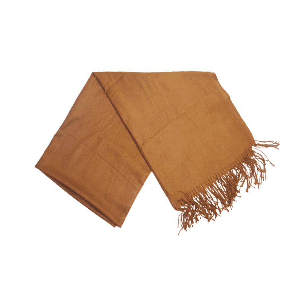 Plain Silk Wool Acrylic Blend Shawl - Beechikki - Image 5