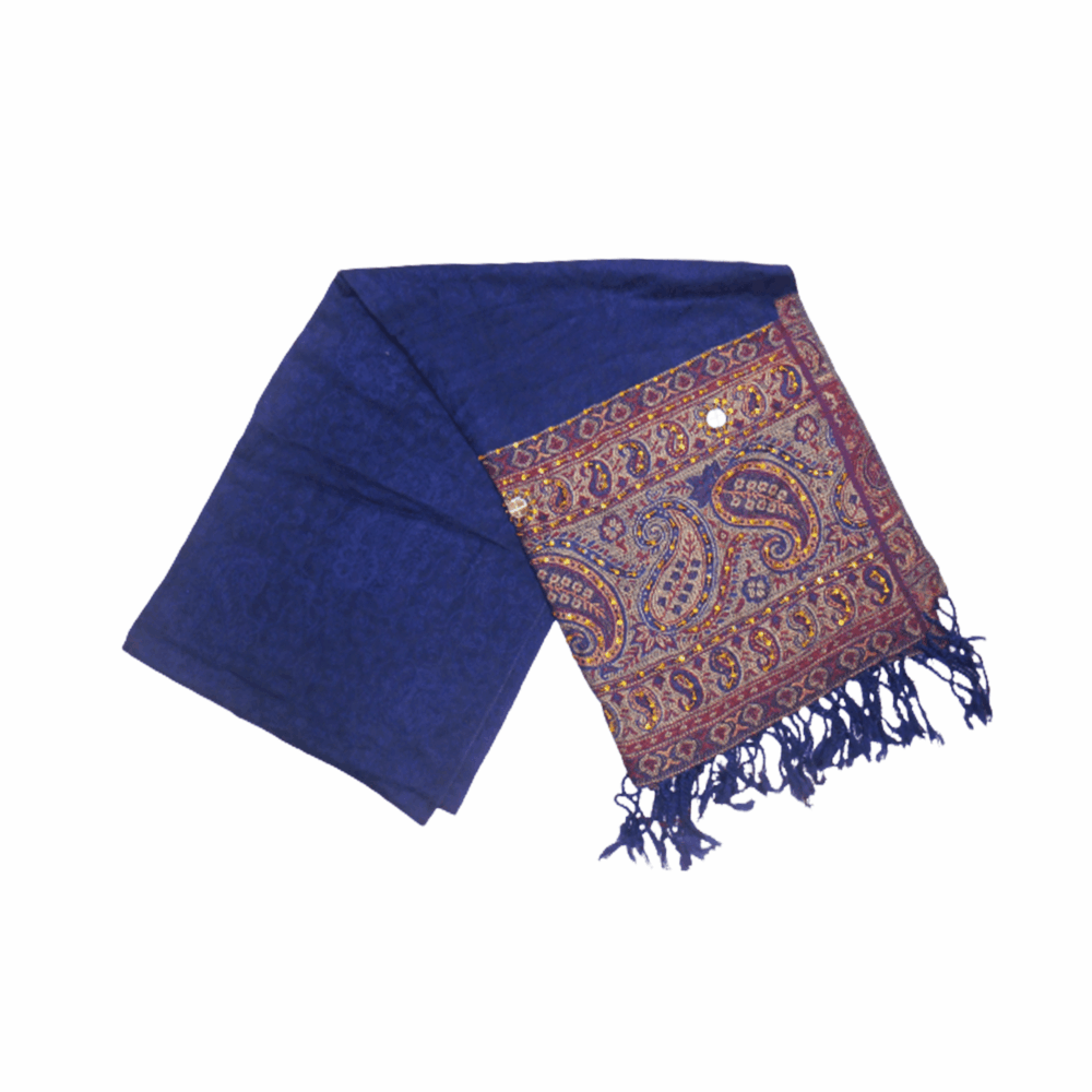 Beadwork Cashmere-Style Blend Shawl - Beechikki - Image 5