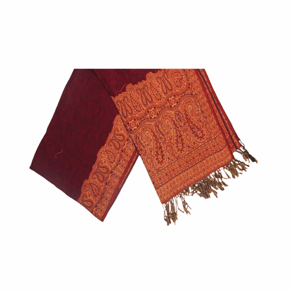 Reversible Paisley Jamawar Shawl Wrap - Beechikki - Image 11
