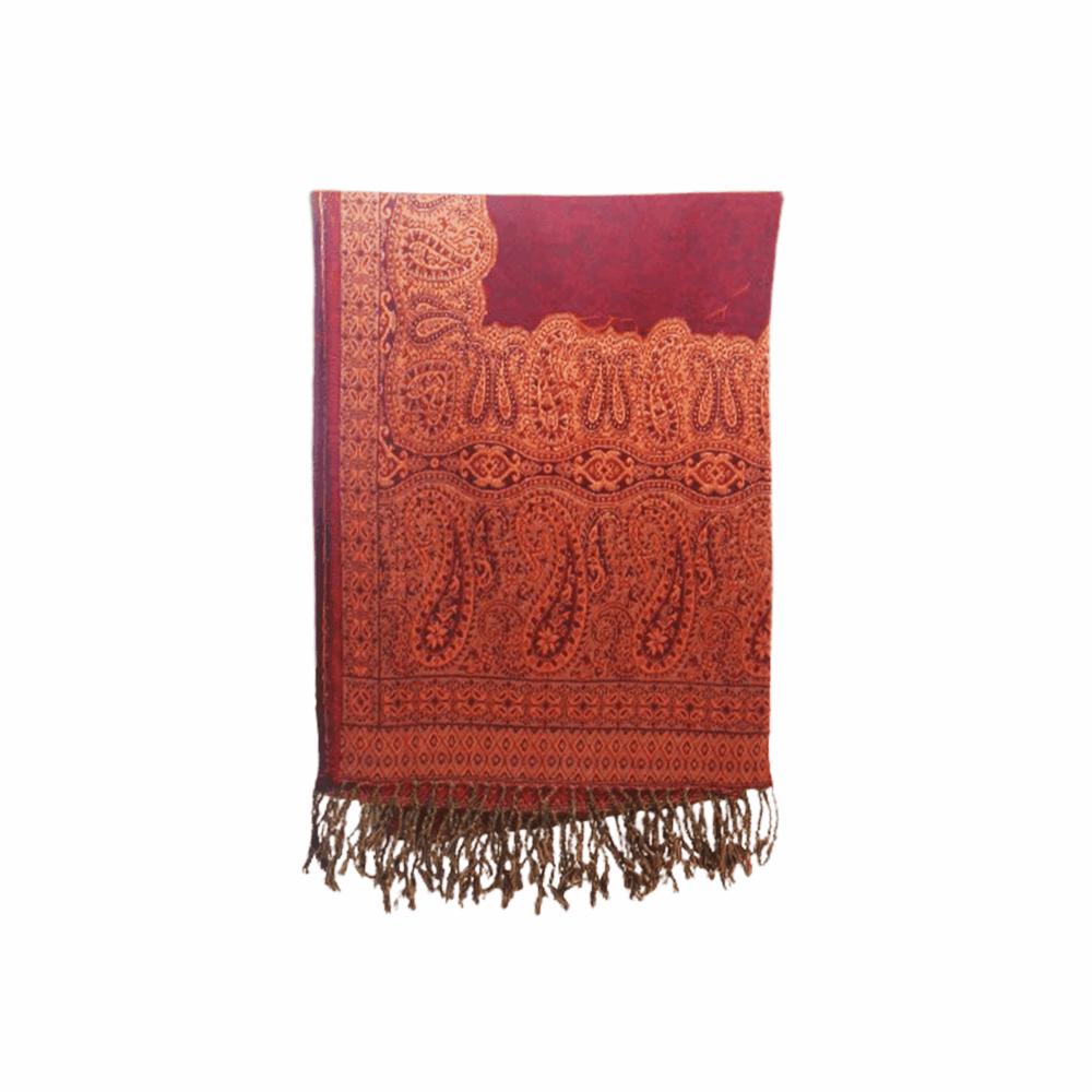 Reversible Paisley Jamawar Shawl Wrap - Beechikki - Image 13