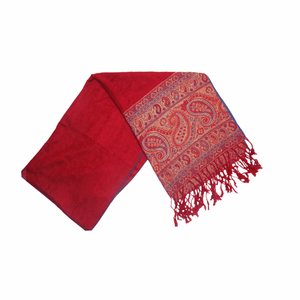 Reversible Paisley Jamawar Shawl Wrap - Beechikki - Image 14