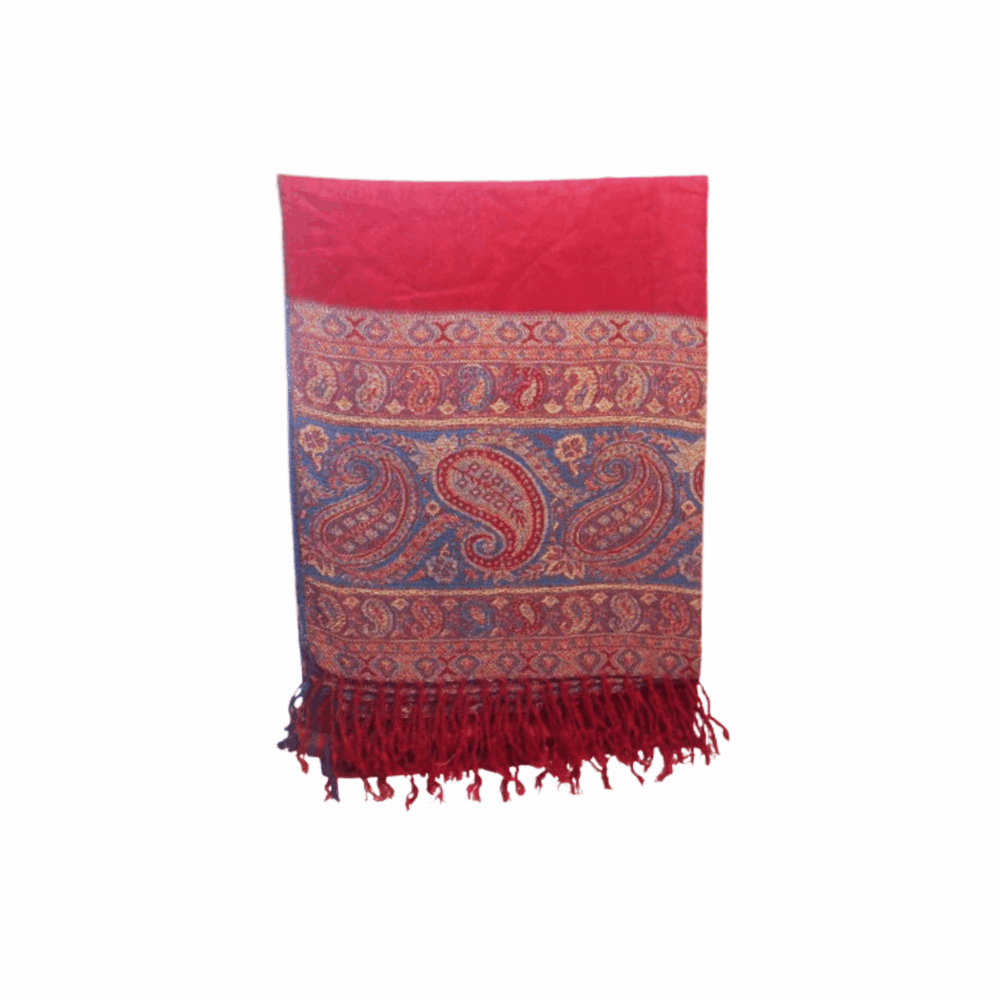 Reversible Paisley Jamawar Shawl Wrap - Beechikki - Image 16