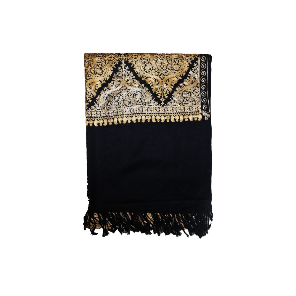 Embroidered Cotton Shawl With Tassels - Beechikki - Image 22