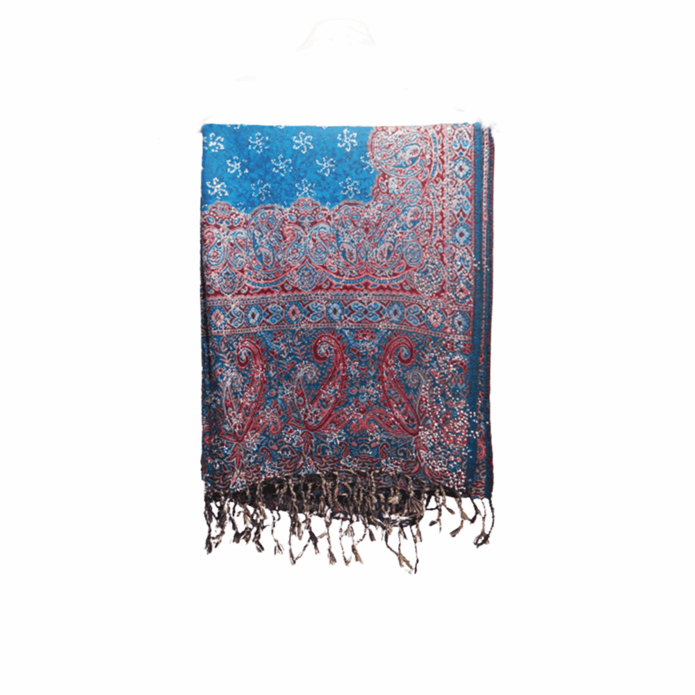 Embroidered Crystal Paisley Shawl (Mixed Fabric) - Beechikki - Image 13