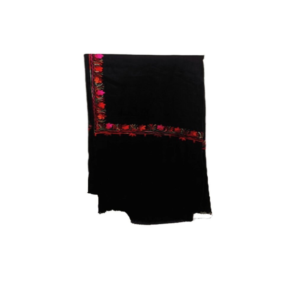 Embroidered Cotton Jacquard Shawl - Beechikki - Image 7
