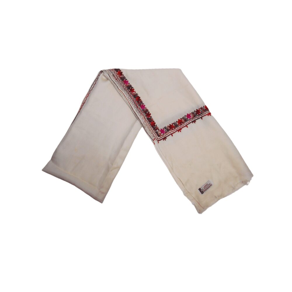Embroidered Cotton Jacquard Shawl - Beechikki - Image 8