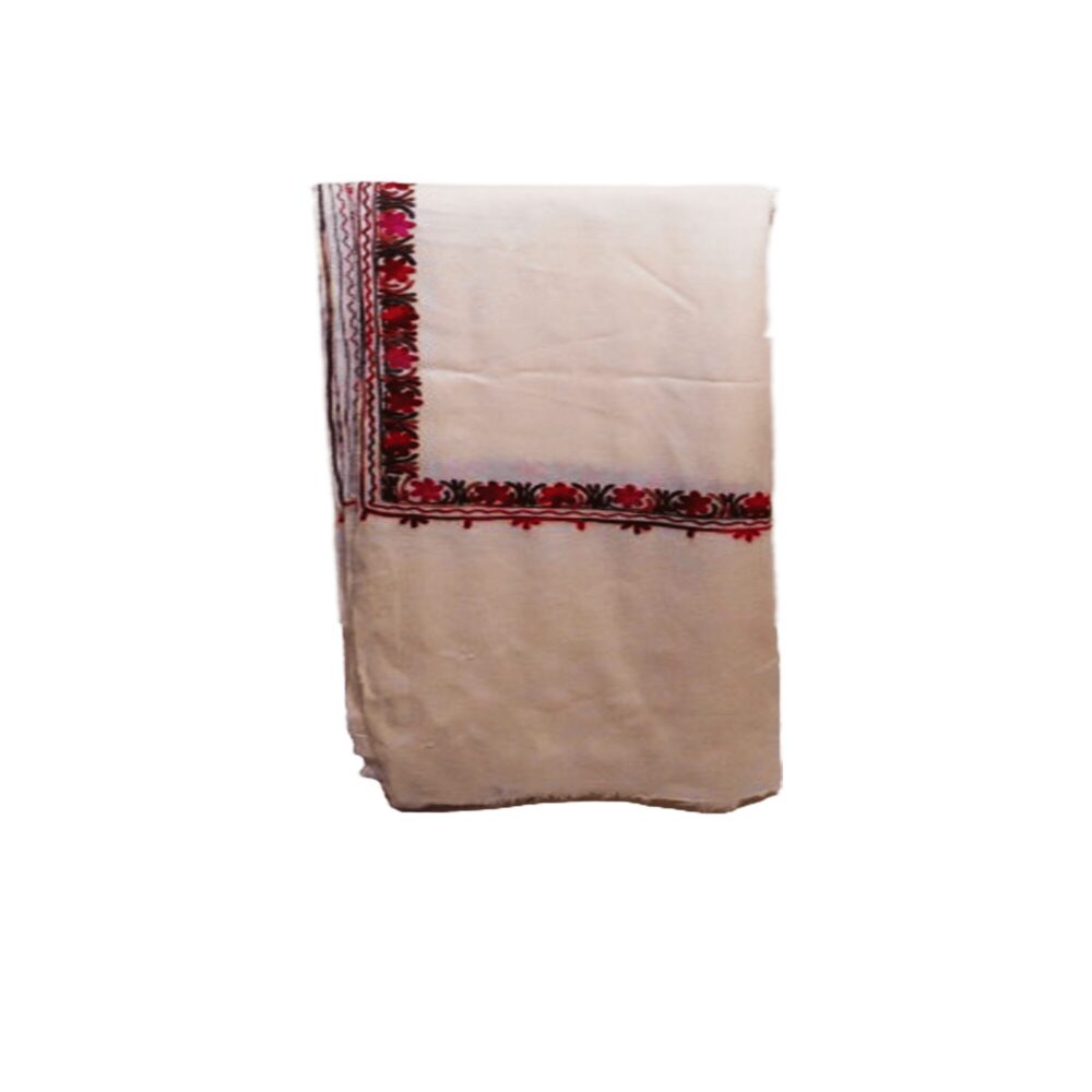 Embroidered Cotton Jacquard Shawl - Beechikki - Image 10