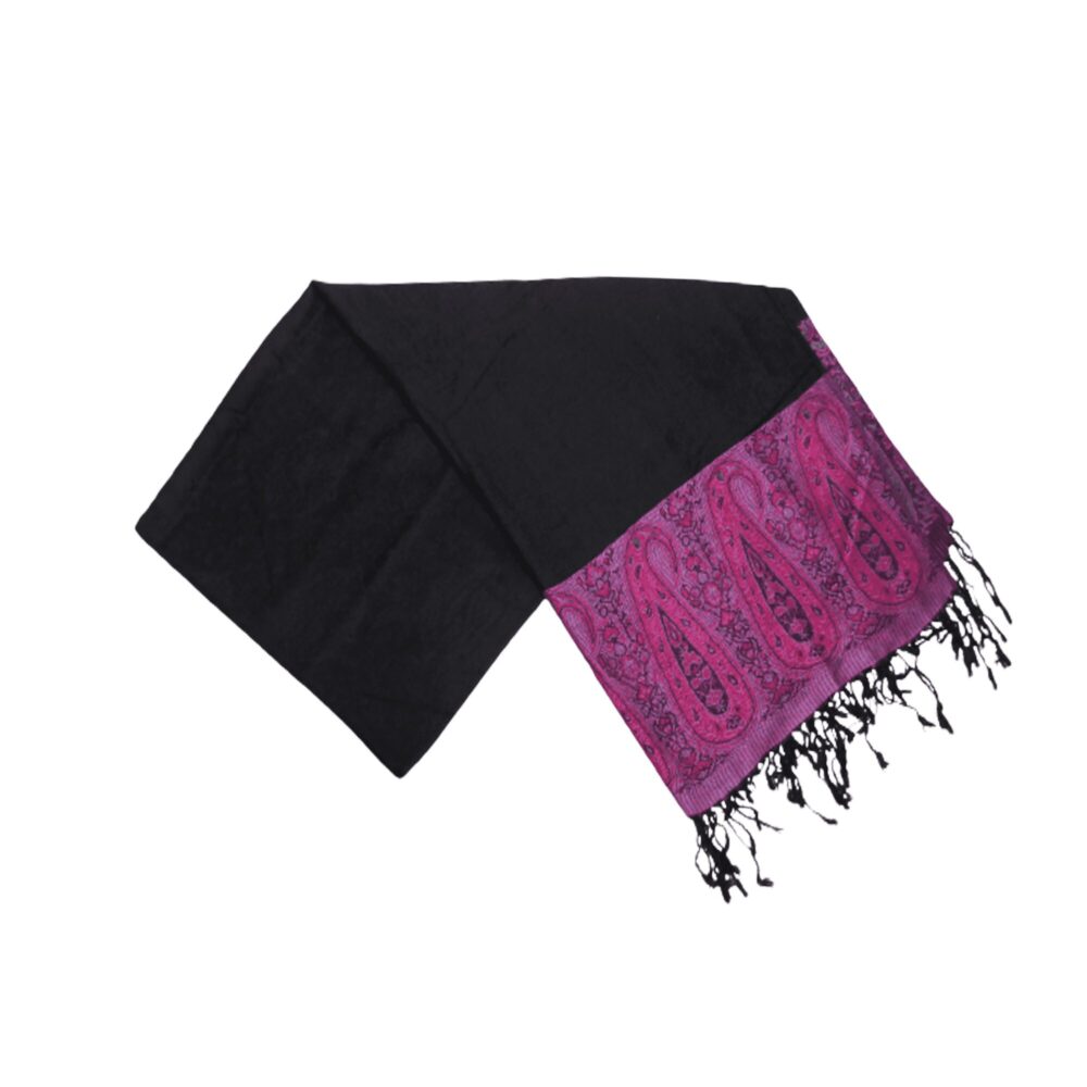 Reversible Paisley Shawl with Tassels - Beechikki - Image 11