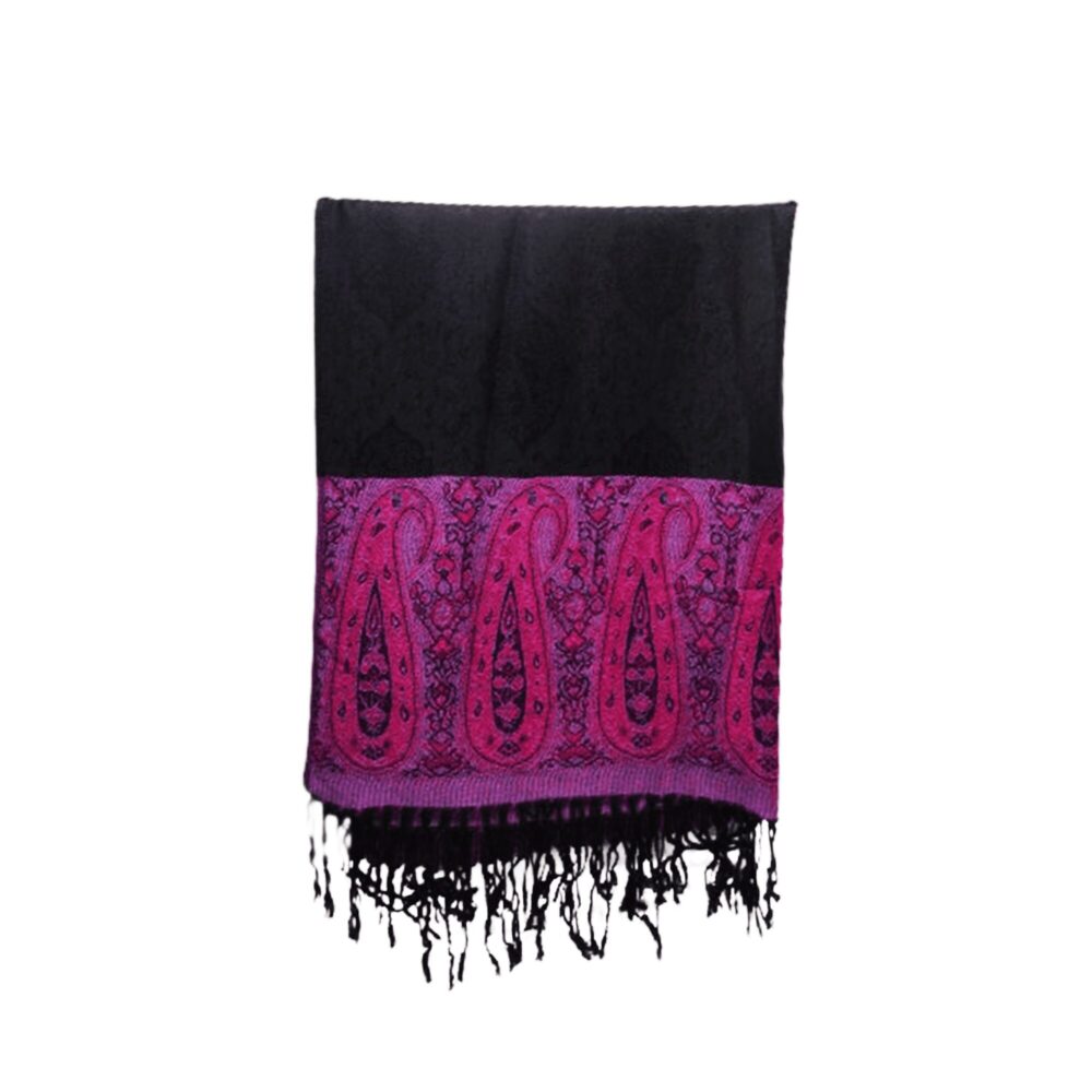 Reversible Paisley Shawl with Tassels - Beechikki - Image 13