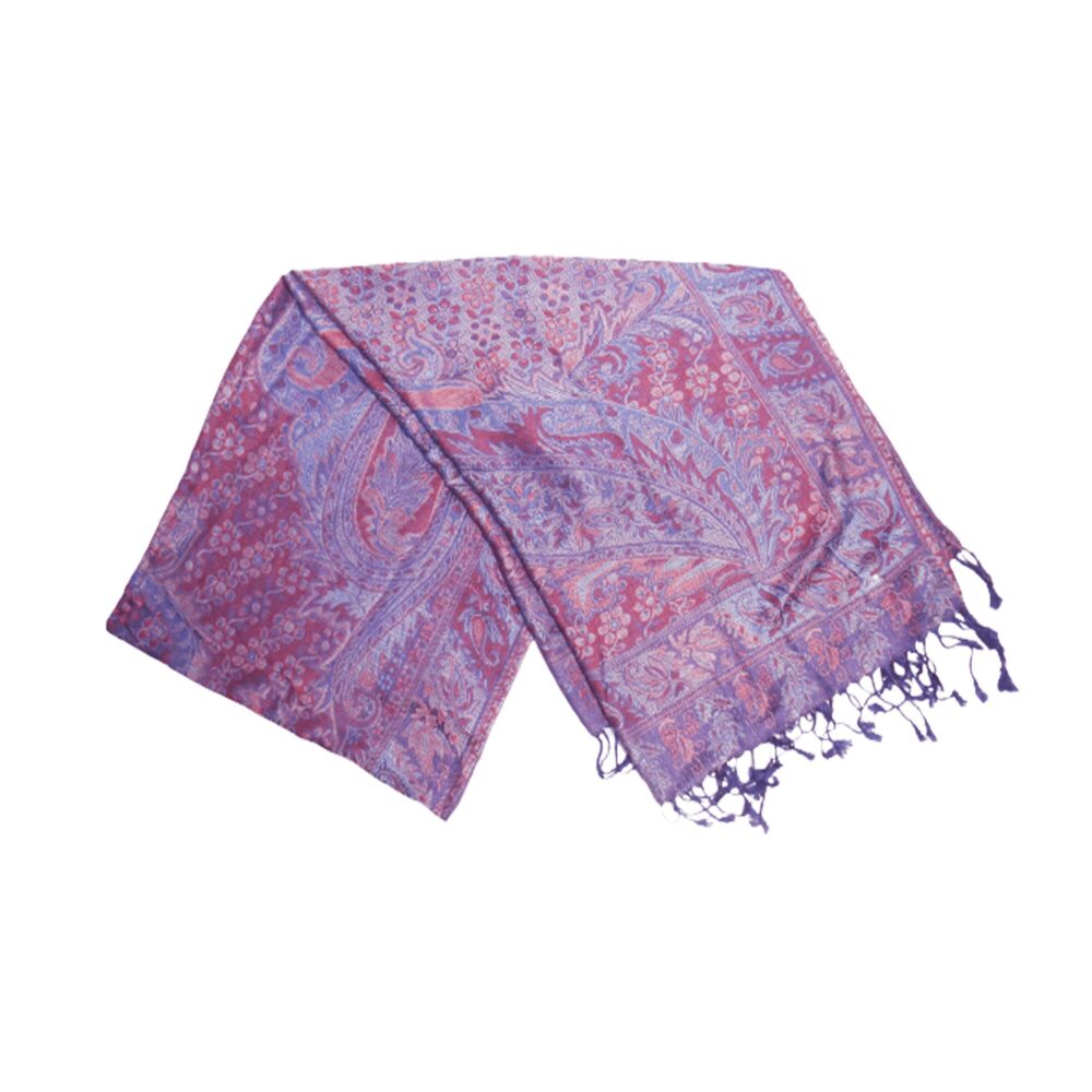Reversible Paisley Shawl with Tassels - Beechikki - Image 17