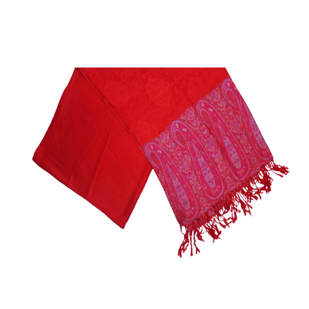 Reversible Paisley Shawl with Tassels - Beechikki - Image 20