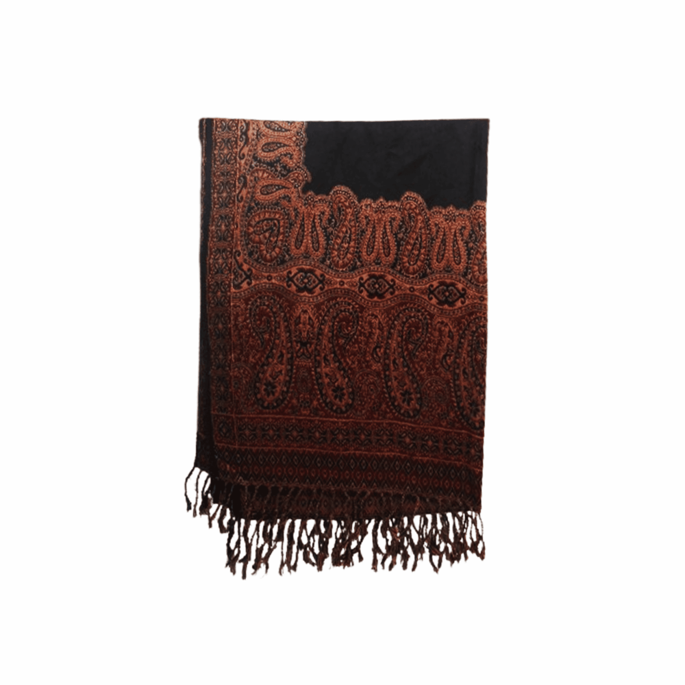 Embroidered Woollen And Cotton Shawl